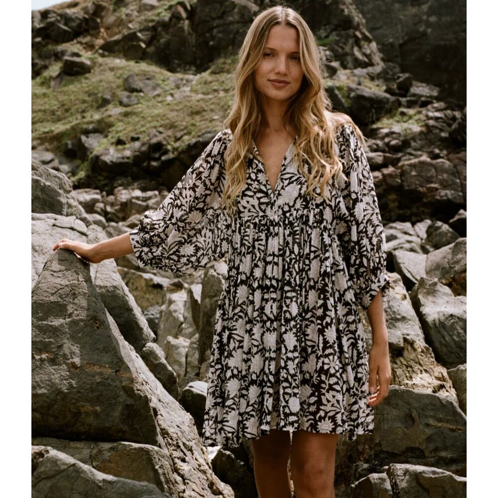 Daughters of india Kyra Mini Dress Pepper